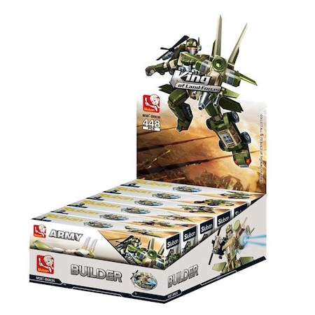 Sluban 636  ASSORT 6 KITS Army Transformer Building Brick Set (448 Pcs)